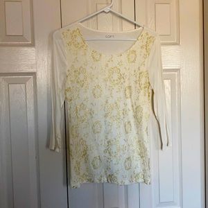 Loft 3/4 sleeved top